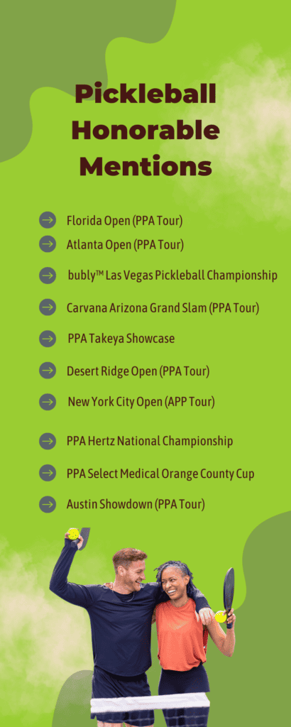 Pickleball
Honorable Mentions